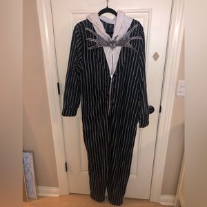 Disney Nightmare Before Christmas Onesie PJs Jack Skellington Hooded Onesie